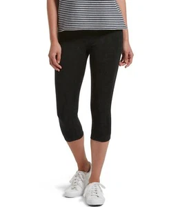 Hue Women’s Reversible French Terry Ultra High Waist Capri Leggings - Picture 1 of 4