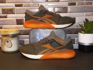 Reebok Nano 9 CrossFit Low Sneakers Men's Size 6.5 Gray/Orange Flexweave-Stretch - Picture 1 of 8