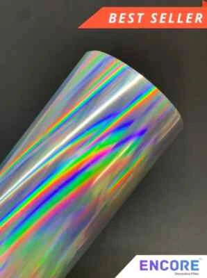 Encore® EFX21 Silver Holographic Adhesive Vinyl for Signage - MADE IN USA