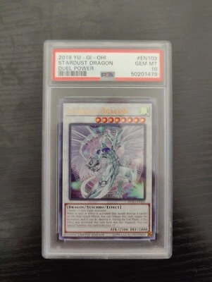 2019 PSA 10 Gem Mint Yu-Gi-Oh Stardust Dragon Duel Power DUPO-EN103 Ultra Rare - Image 1 of 2