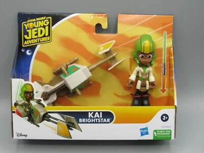 Star Wars Young Jedi Adventures Kai Brightstar e Speeder conjunto de veículo de bicicleta NOVO - Imagem 1 de 4