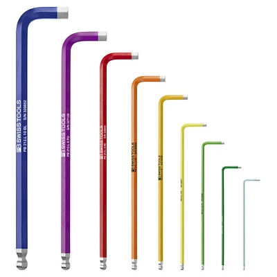 PB SWISS 212 L RB Winkelschraubendreher lang 30° kugelkopf farbig Sechskant HEX - Bild 1 von 2