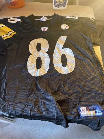 Reebok Pittsburgh Steelers Hines Ward #86 Jersey Black Mesh Size M Medium Cover