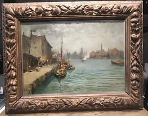 "" FISHING PORT ALBERTO PASINI (1826-1899) SIGNED OIL ON PANEL to £1,000,000 - Picture 1 of 4
