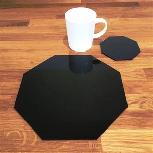 Octagon Placemats & Coasters - Many Matt Colour Choices - Bespoke Made - Picture 1 of 5