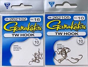 Gamakatsu  TW Trout Worm Hook  CHOOSE SIZE QTY. FREE SHIP 