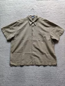 Old Navy Leinenmischung Herren Hemd Regular Fit Braun Größe 2XL - Bild 1 von 9