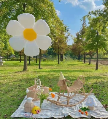 Globo Flor Margarita Boho Fiesta Picnic Cumpleaños Decoración Helio/Aire Auto Sello Foto 1 de 4