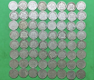 Lot of 64 Different Old Germany Empire 10 pf Coins 1874-1915 Vintage Foreign !! - Picture 1 of 7