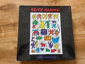 Vintage Keith Haring 750 Piece Jigsaw Puzzle 1983 Exhibition Poster Ceaco Rare!! - Picture 1 of 8