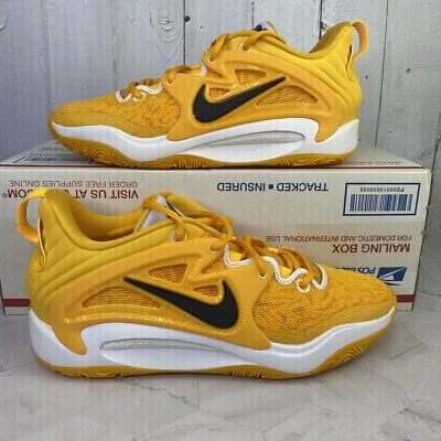 Nike KD15 TB Promo University Gold Black Yellow White Mens Size 7 DX6648-701 Nby - Image 1 of 4