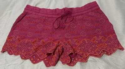Vineyard Vines Pink Shorts Size XS Orange Yellow Purple Embroidery Drawstring - Image 1 of 4