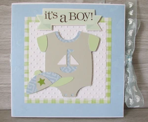 Álbum de fotos hecho a mano para bebé niño 6x6 acordeón prehecho a mano baby shower regalo - Imagen 1 de 12