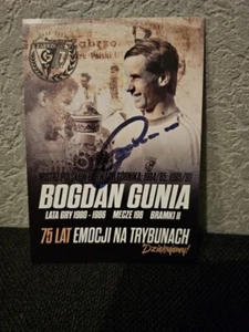 Bogdan Gunia Górnik Zabrze karta z autografem - Zdjęcie 1 z 1