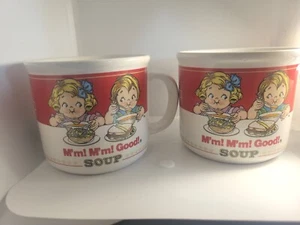CAMPBELL SOUP COMPANY Zweierset 1989 Vintage ""M'm M'm Good"" Suppe/Kaffeetassen  - Bild 1 von 6