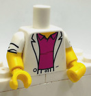 Lego Minifigure Figure White Torso Yuppie Sport Jakcet Cmf Col297