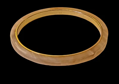 Brazalete Brazalete J. Crew Tono Dorado Mármol Marrón Naranja Blanco Lucita 7.75"  Foto 1 de 4