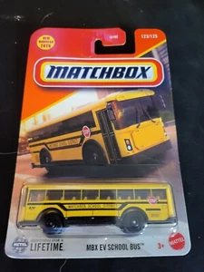 2025 Matchbox 123/125 MBX EV SCHOOL BUS Yellow New Model Near Mint - Picture 1 of 2