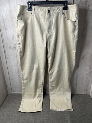 Pantalones chinos Appleeeds para mujer beige elástico caqui 18P calce relajado informales Foto 1 de 4