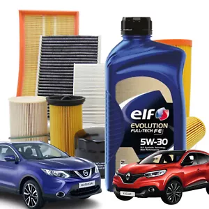 KIT TAGLIANDO NISSAN QASHQAI II 1.5 DCI 81KW 110CV DAL 11/2013 + ELF FE 5W30 - Bild 1 von 7