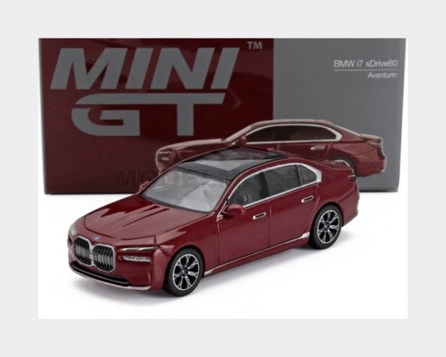 MINI GT - BMW I7 Xdrive60 Aventurin 2023 rosso - 1/64 - MGT00952-L