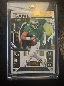 2024 Panini Contenders - Biglietto Gioco Jalen Hurts #79 Gold /10 - Foto 1 di 3