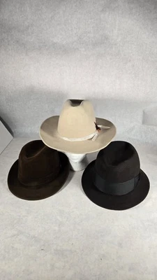 Lote de 3 sombreros vintage Fedora Town Craft, Rockmount Denver, Chapelleri VER FOTOS  Foto 1 de 4