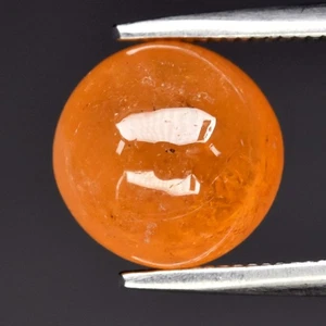 💎 3,52ct Runder Cabochon Natur Fanta Orange Spessartit Granat - Afrika Edelstein - Bild 1 von 4