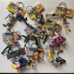 ONE PIECE figure key chain Lot 9 set retro rare mascot anime Japan m636 - Picture 1 of 24