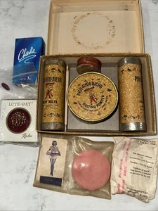 Trucco antico raro! Pan American 1952! Love Pat. Lotto Charm Polvere!! - Foto 1 di 16