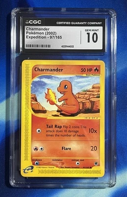 CGC 10 Charmander 97/165 Expedition Gem Mint PSA BGS Near Mint Low Pop 45 Nm M - Image 1 of 4