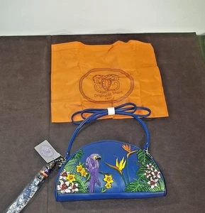 Nuevo Original por Sharif 1827 Cartera Azul Loro - Imagen 1 de 3