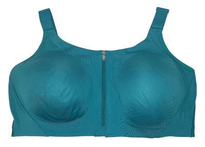 Sujetador deportivo All in Motion soporte alto cremallera frontal 44D verde turquesa nuevo con etiquetas Target Foto 1 de 4