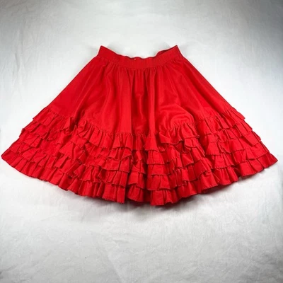 Vintage Partners Please! Saia quadrada Malco Modes tamanho S vermelha - Imagem 1 de 4