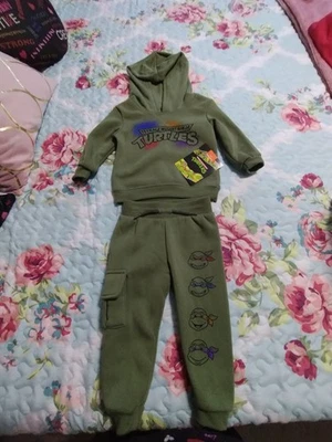 NICKELODEON TMNT Conjunto de Sudadera con Capucha y Joggers para Niños Pequeños 12M Verde 1 Bolsillo de Carga Foto 1 de 4