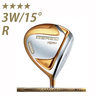 HONMA BERES 4-Star 3W 15° Fairway Wood R Flex 4S 2019 K24 Gold Ring Japan NEW - Image 1 of 4