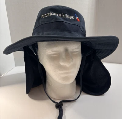 Sombra Safari Boonie Ala Ancha American Airlines 50+ Protección Solar UPF Foto 1 de 4
