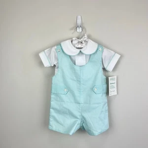 Vintage Glorimont Shortall Romper Set Baby Boy XS 6 Months NWT USA - Picture 1 of 11