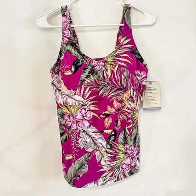 Nuevo con etiquetas Traje de baño Duluth Trading Co Tankini Top Falda de baño Tucán Estampado Tropical 10 Foto 1 de 4