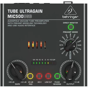 New Behringer TUBE ULTRAGAIN MIC500USB Vacuum Tube Preamp Auth Dealer Make Offer - Picture 1 of 6