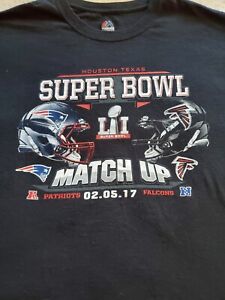 2017 NFL Super Bowl LI Shirt (SIZE XL) New England Patriots vs Atlanta Falcons