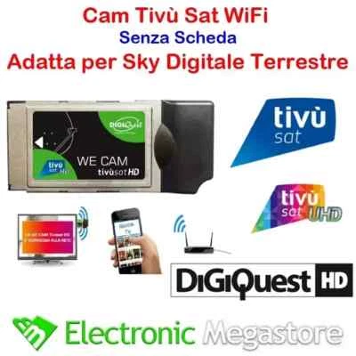 ELECTRONICMEGASTORE.NET CAM HD TIVU'SAT MODULO DECODER E TV TIVU SAT HD CERTIFICATA COMPATIBILE NUOVA
