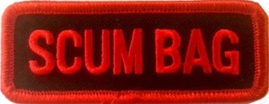 SCUMBAG EMBROIDERED PATCH 8cm x 3cm - Picture 1 of 1