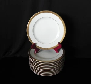 Sango ROYALTY China Bread Plates 6.5" White Gold Trim (Set of 12) Japan 3625 - Picture 1 of 6