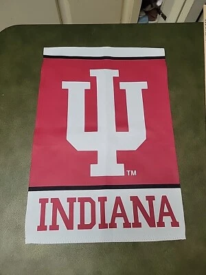 12x18 Indiana Hoosiers 2 Sided Double Sided Flag Wall Banner College Football - Image 1 of 4