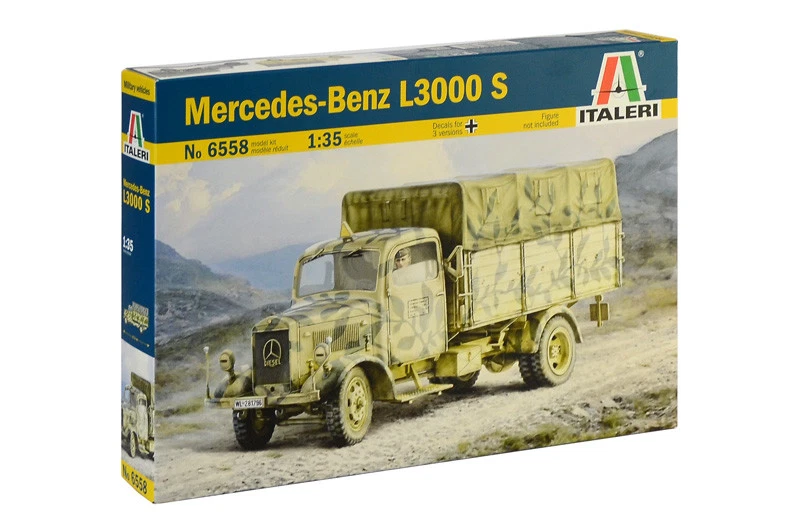ITALERI 1:35  KIT  MILITARY VEHICLES CAMION MERCEDES-BENZ L3000 S       ART 6558 - Immagine 1 di 1