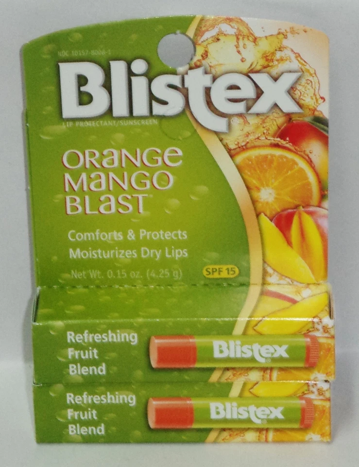 2 Blistex Comfort Protects Hidratantes BÁLSAMOS LABIALES NARANJA MANGO CHORRO SPF 15 NUEVO EN PAQUETE Foto 1 de 1