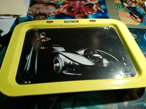 Vintage Batman TV Tray 1989 Michael Keaton Movie Batmobile DC Comics - Picture 1 of 5