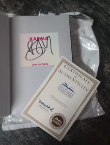Boy George SIGNED BOOK Karma : My Autobiography culture club w/ coa - Picture 1 of 6