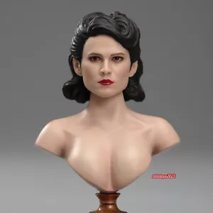 Escultura 1:6 de la novia del Capitán América Hayley Atwell Head para cuerpo femenino de 12 - Imagen 1 de 24